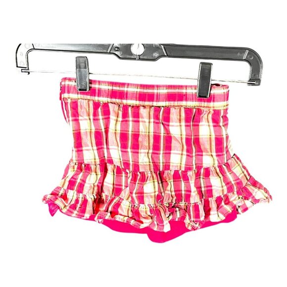 French Toast Girls Pink Plaid Ruffle Skort With Built-In Shorts Sz 5 Multicolor - Picture 2 of 9